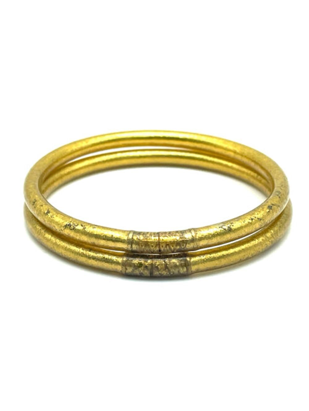 BuDhaGirl Size Bangle Gold Glitter Jelly Tube AS IS Jewelry Bracelet